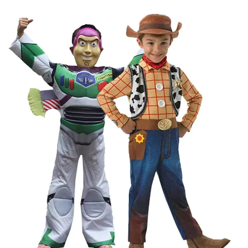 Children's Cosplay Costume One-Piece Suit Cowboy HUOYU Halloween Cartoon Character Animation Role-playing Outfit